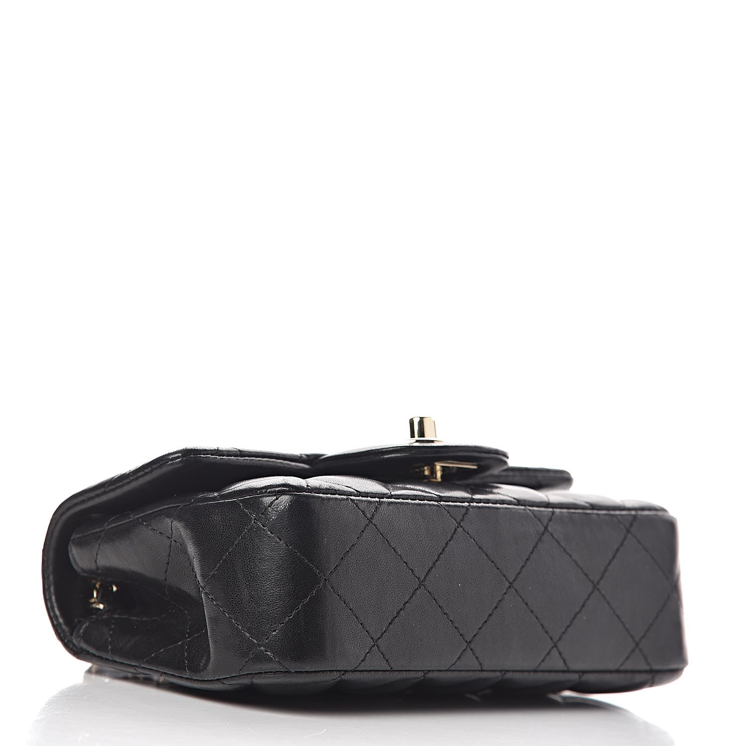 Chanel Lambskin Quilted Extra Mini Rectangular Flap Black 4 of 13