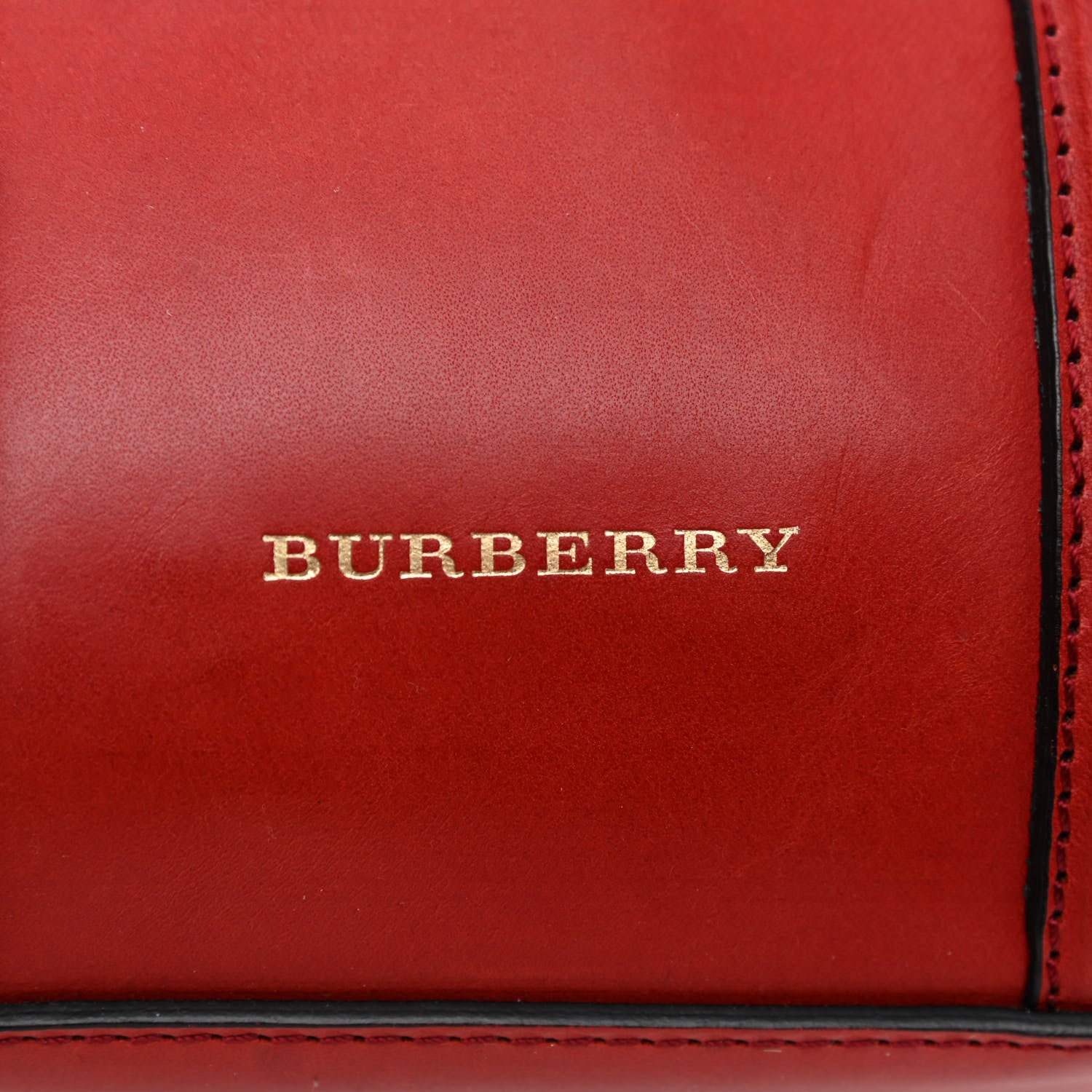 Burberry House Check Bridle Calfskin Small Alchester Bowling Bag Red 8 of 13