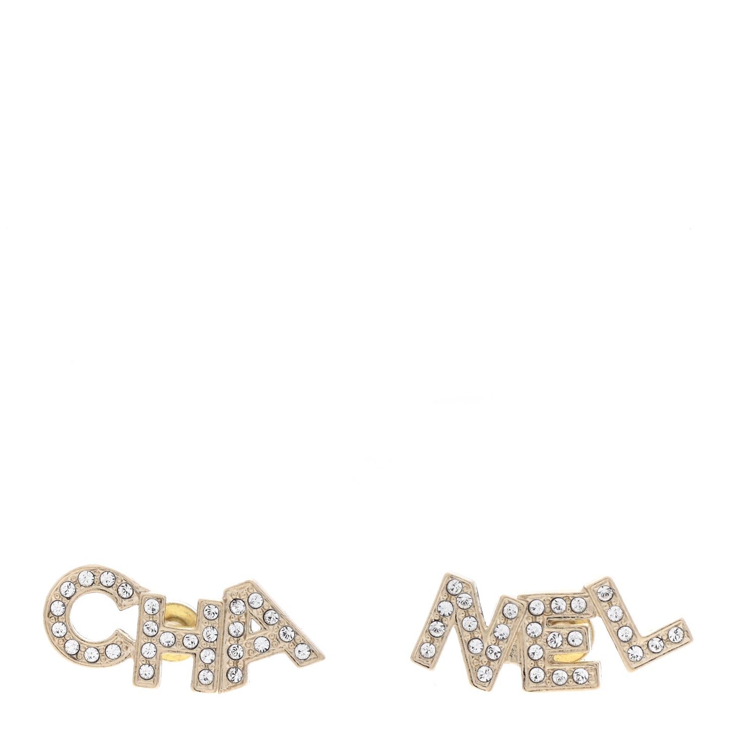 Crystal Pearl Signature Stud Earrings Gold