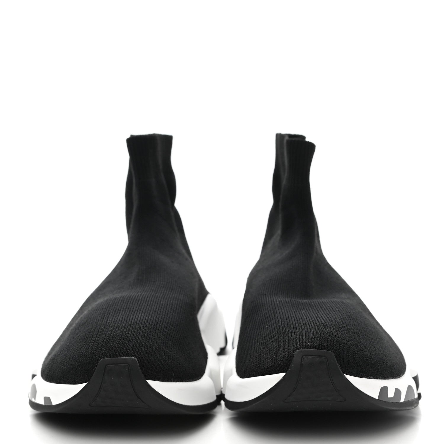 Balenciaga Neoprene Knit Womens Speed Graffiti Sneakers 43 Black White 2 of 9