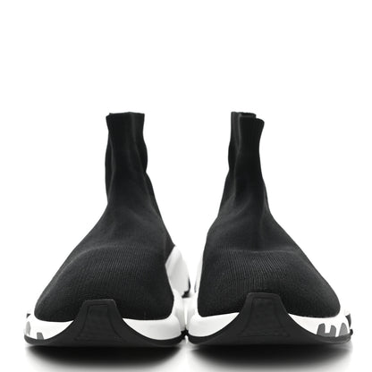 Balenciaga Neoprene Knit Womens Speed Graffiti Sneakers 43 Black White 2 of 9