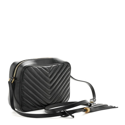 Saint Laurent Calfskin Matelasse Monogram Lou Camera Bag Black 3 of 11