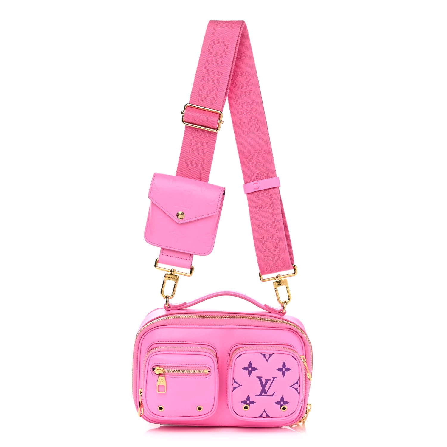 Louis Vuitton Calfskin Embossed Monogram Vuittamins Utility Crossbody Rose Violet 1 of 9