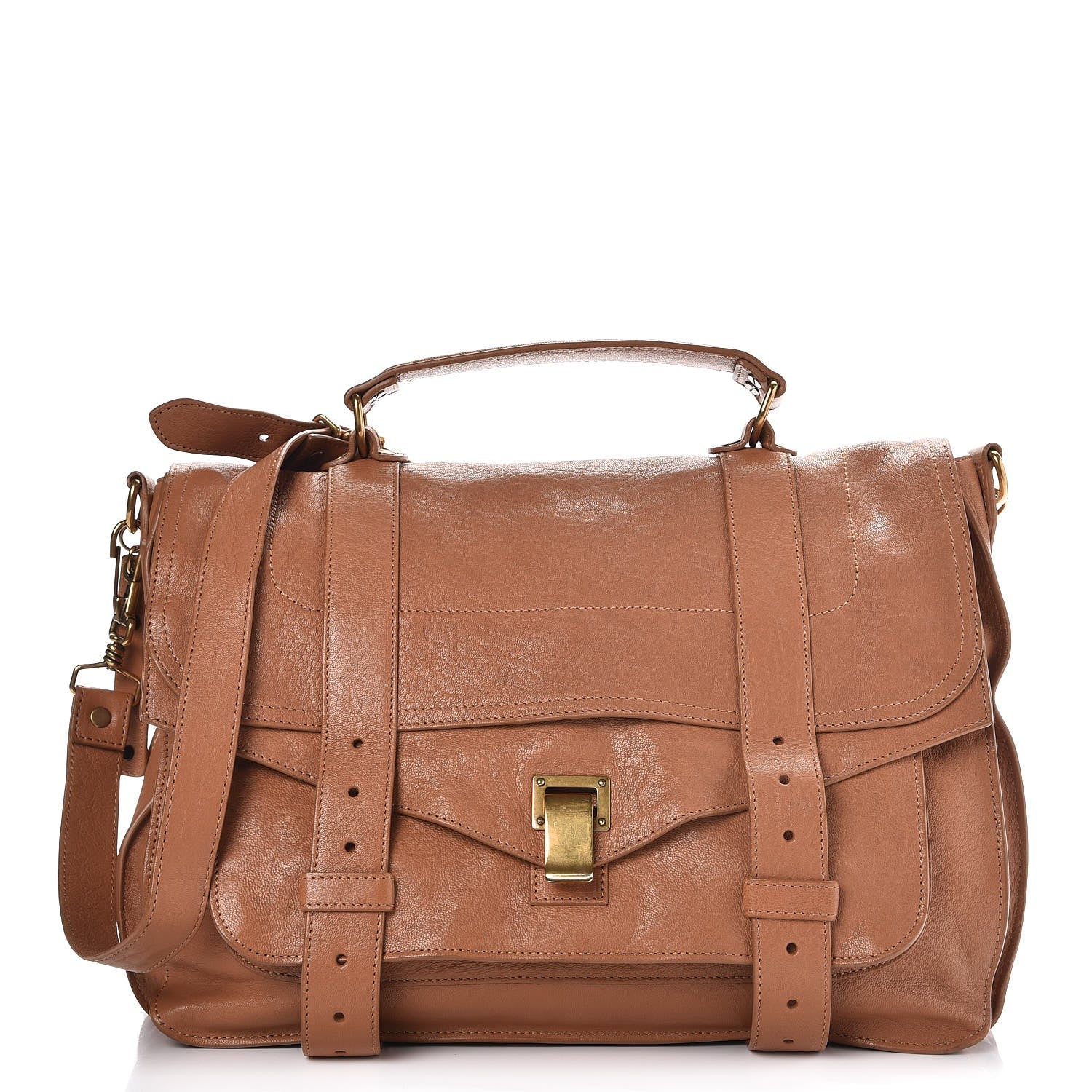Proenza Schouler Lambskin Large PS1 Satchel Birch 1 of 9