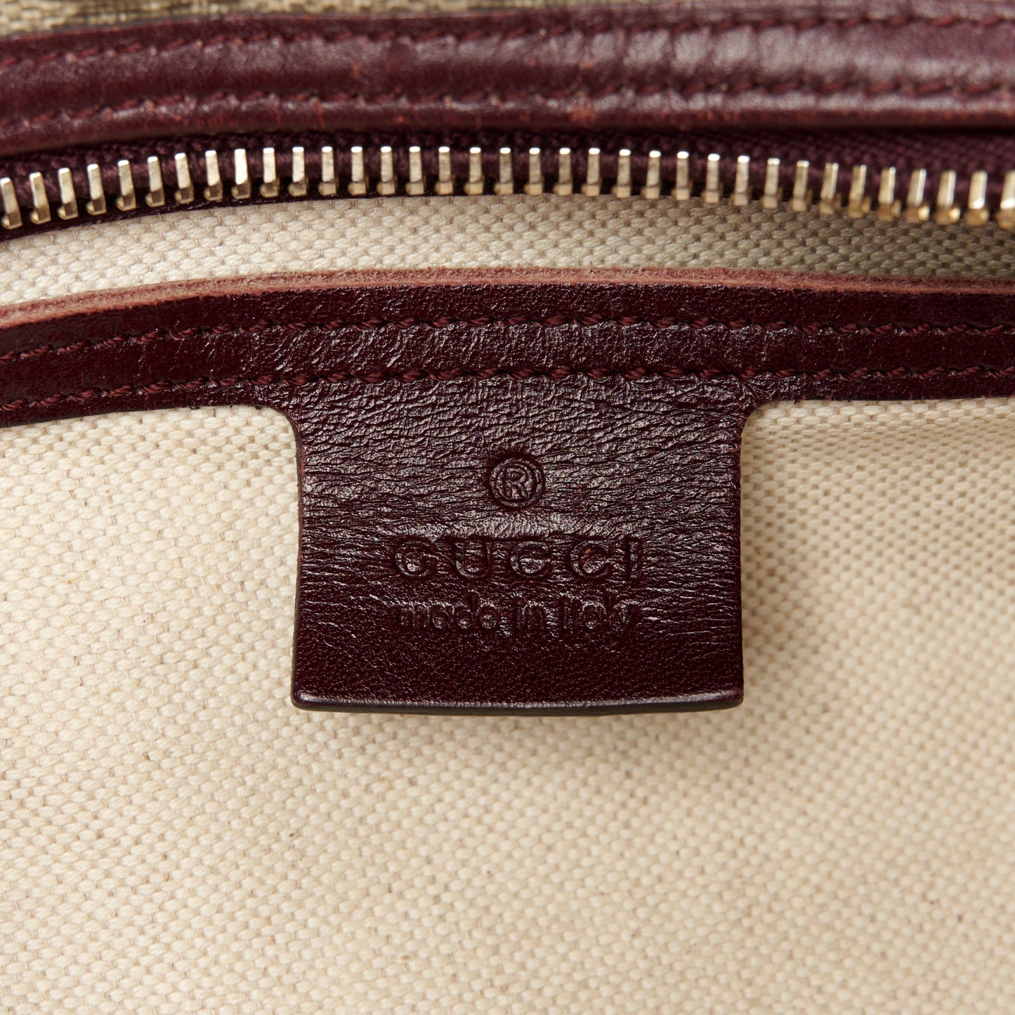 GG Plus Monogram Medium Joy Boston Bordeaux