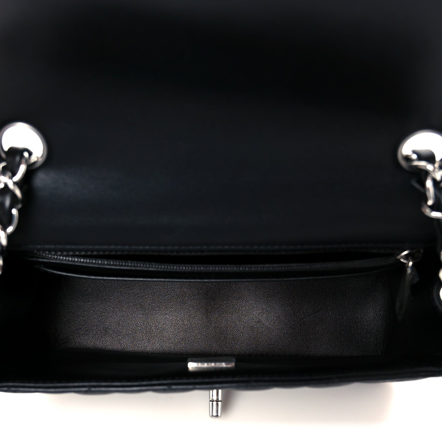 Chanel Lambskin Quilted Mini Rectangular Flap Black 5 of 12