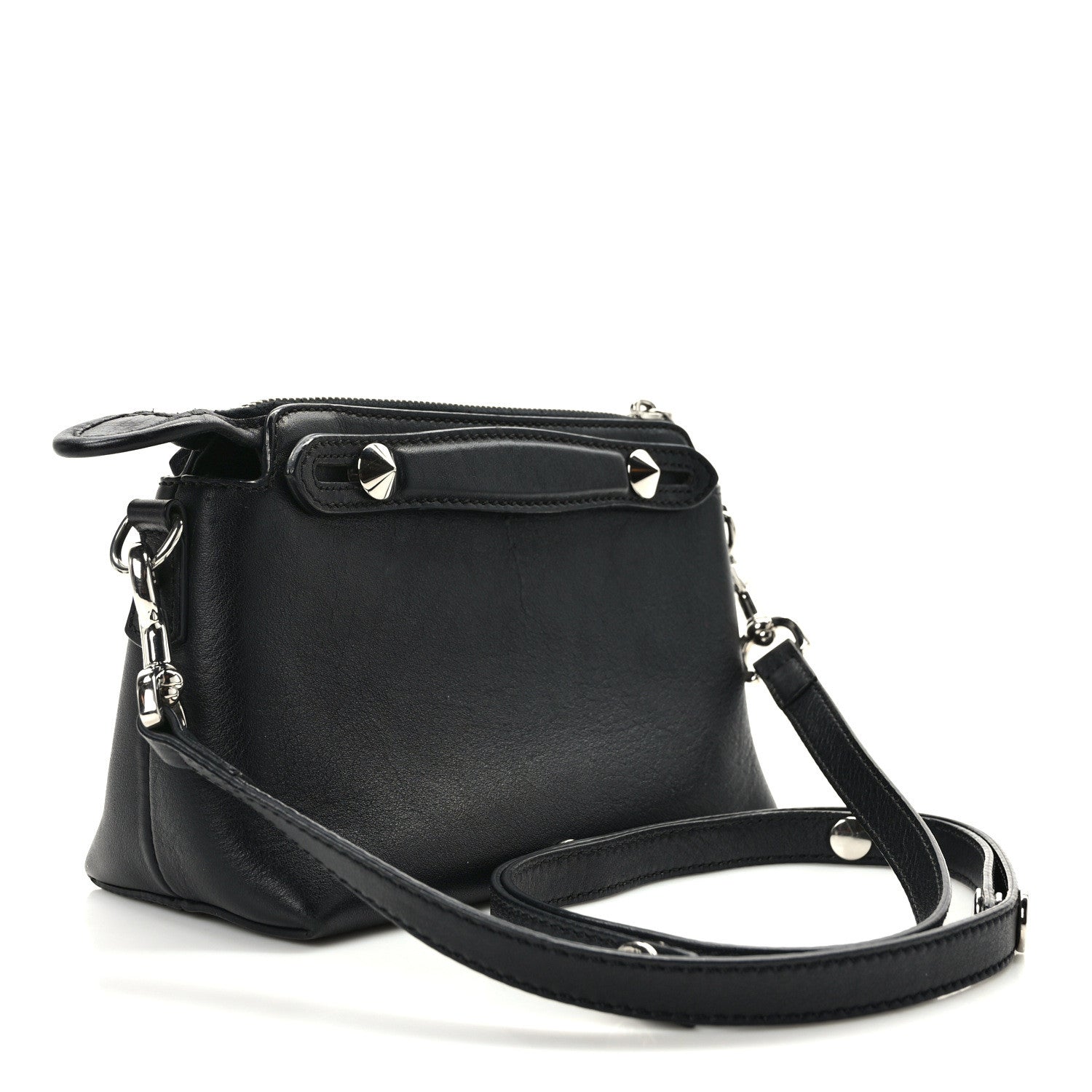 Fendi Vitello Dolce Mini By The Way Boston Bag Black 1525113
