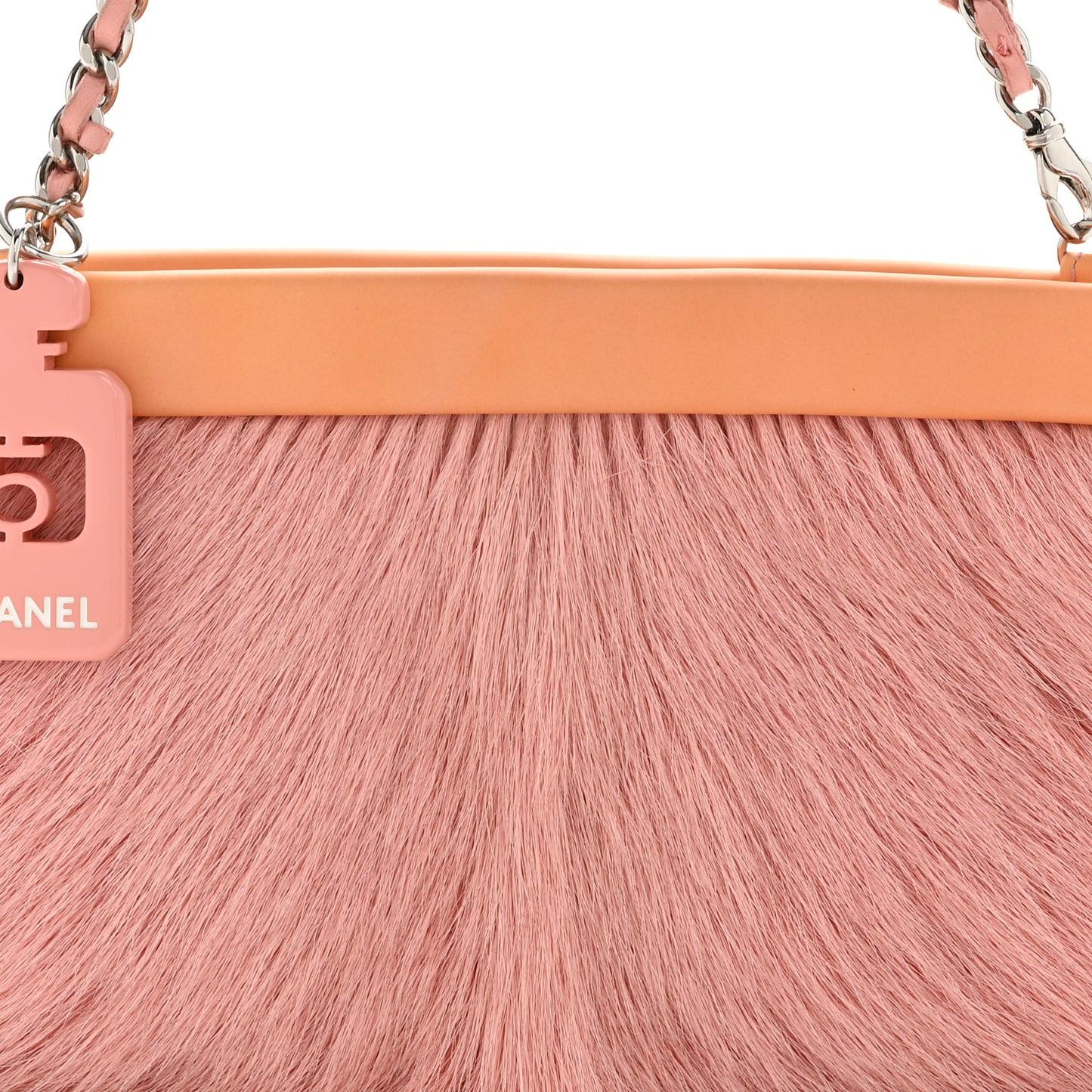 Rabbit Fur N°5 Pochette Pink Orange