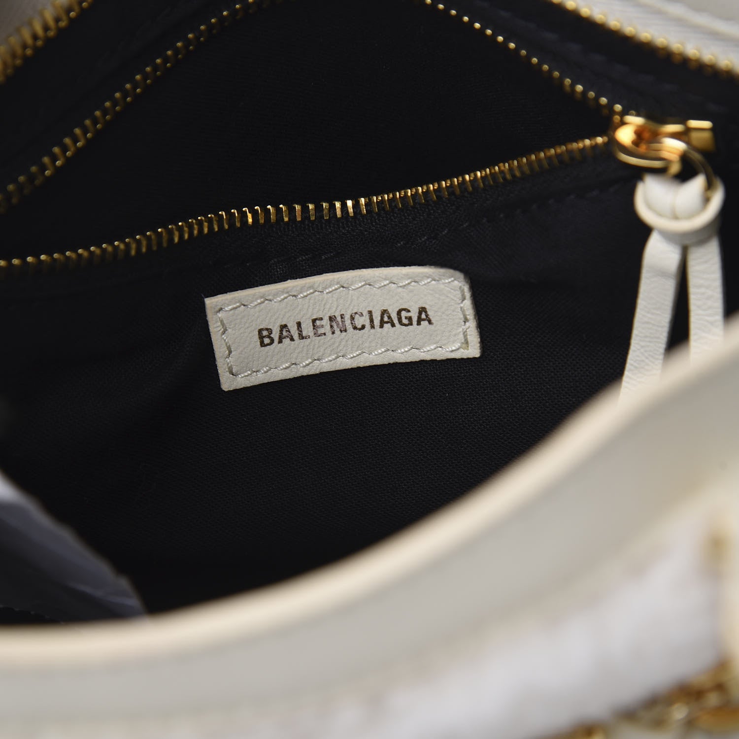 Balenciaga Shearling Nappa Gold Metallic Edge Hardware Mini City Cream 5 of 8