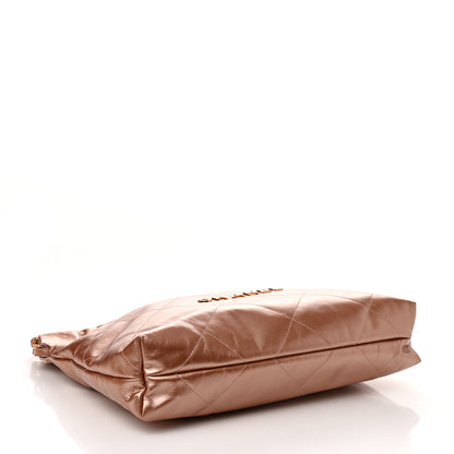Chanel Metallic Calfskin Quilted Chanel 22 Pink 5 of 11