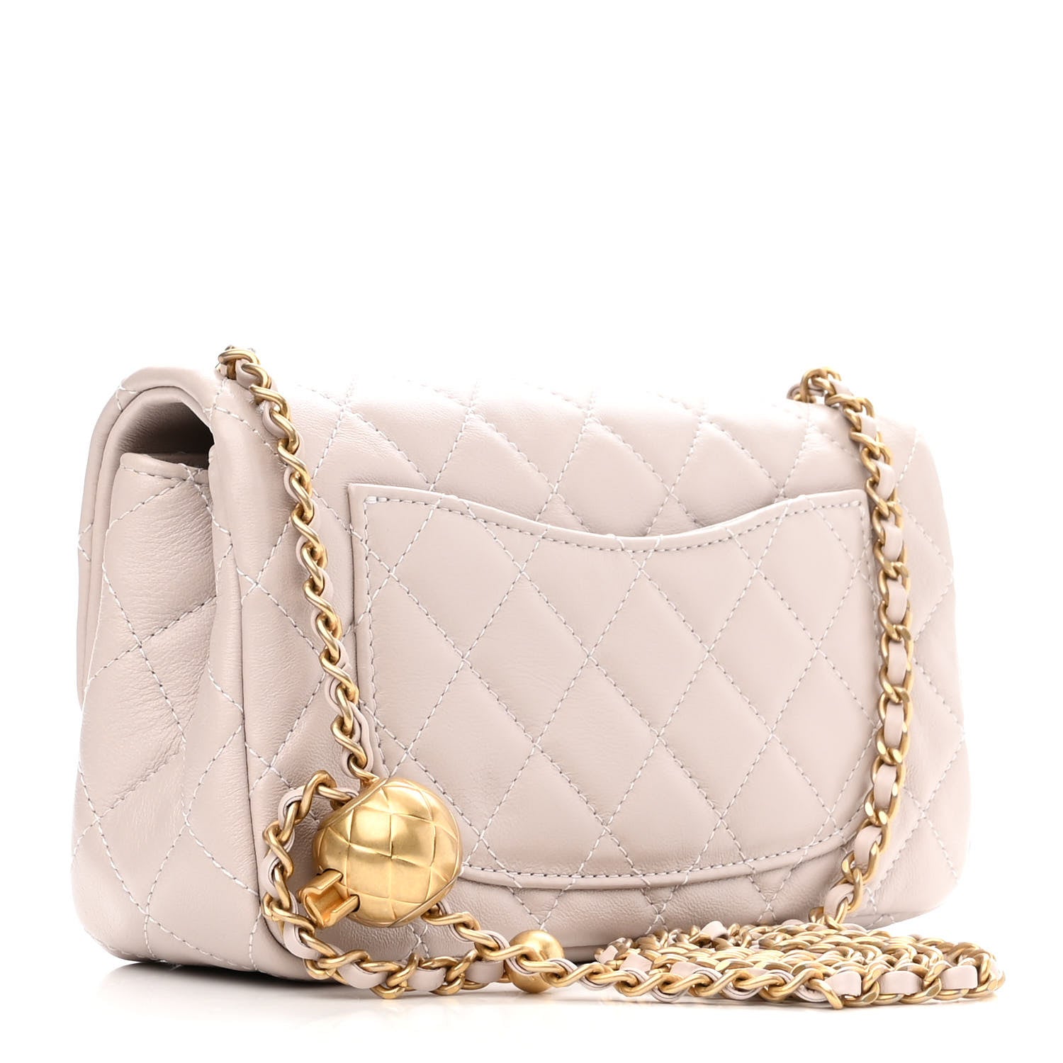 Chanel Lambskin Quilted Mini Rectangular Pearl Crush Flap Light Purple 2 of 9
