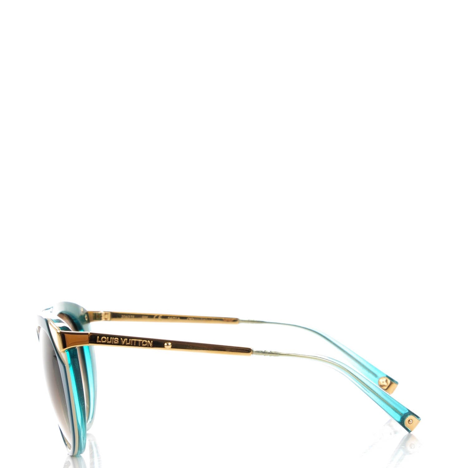 Louis Vuitton Amber Cat Eye Sunglasses Z0621E Petrole Blue 2 of 7