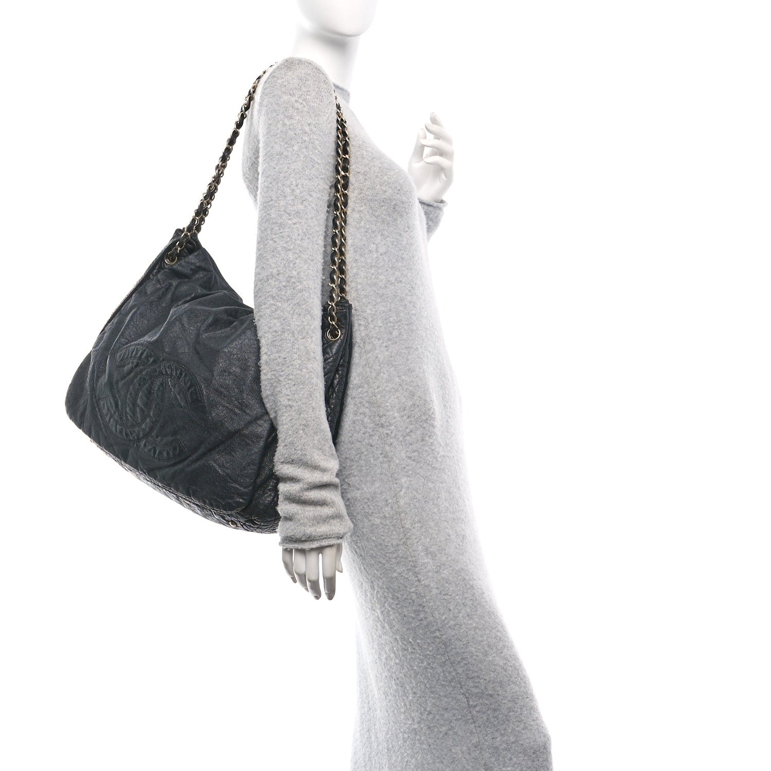 Chanel Vinyl XL Rock and Chain Flap Black 2 of 10