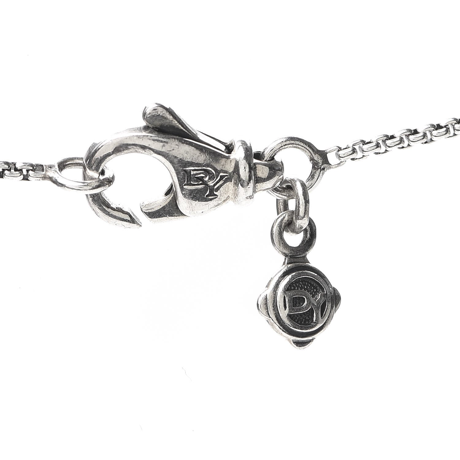 David Yurman Sterling Silver 18K Yellow Gold Open Heart Cable Necklace 5 of 5