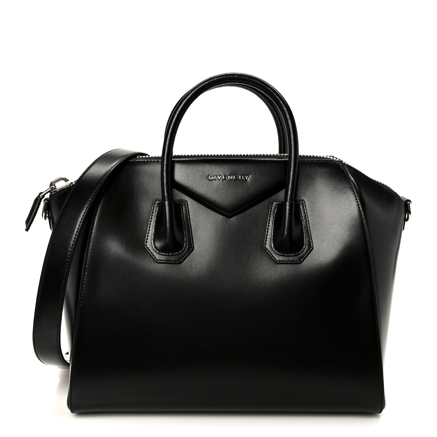 Givenchy Shiny Lord Calfskin Medium Antigona Black 1 of 9