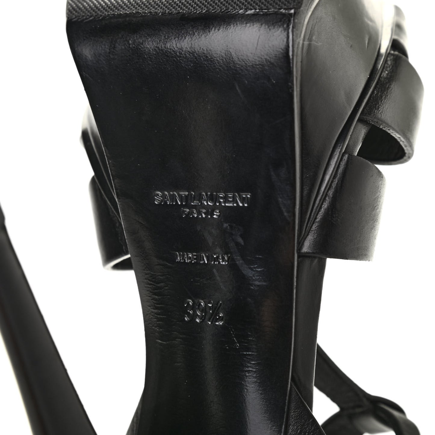Calfskin Tribute 105 Platform Sandals 39.5 Black