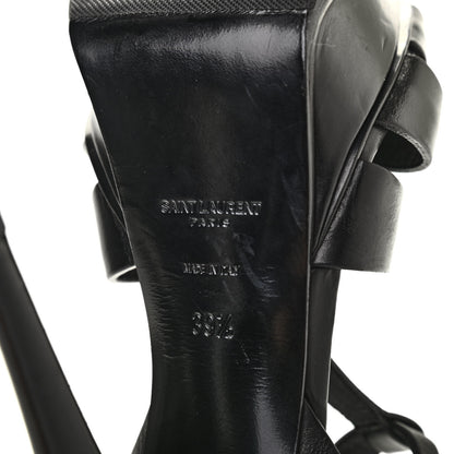 Saint Laurent Calfskin Tribute 105 Platform Sandals 39.5 Black 7 of 8