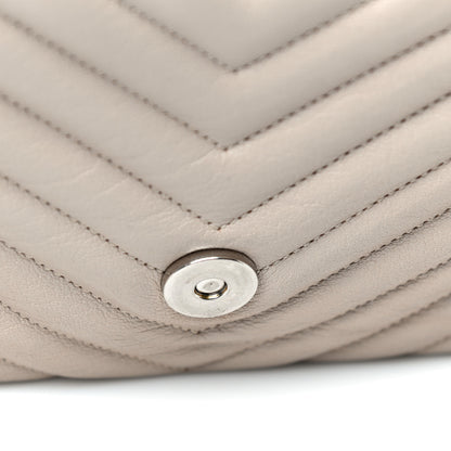 Saint Laurent Sheepskin Matelasse Chevron Monogram Medium College Bag Rose Antic 11 of 17