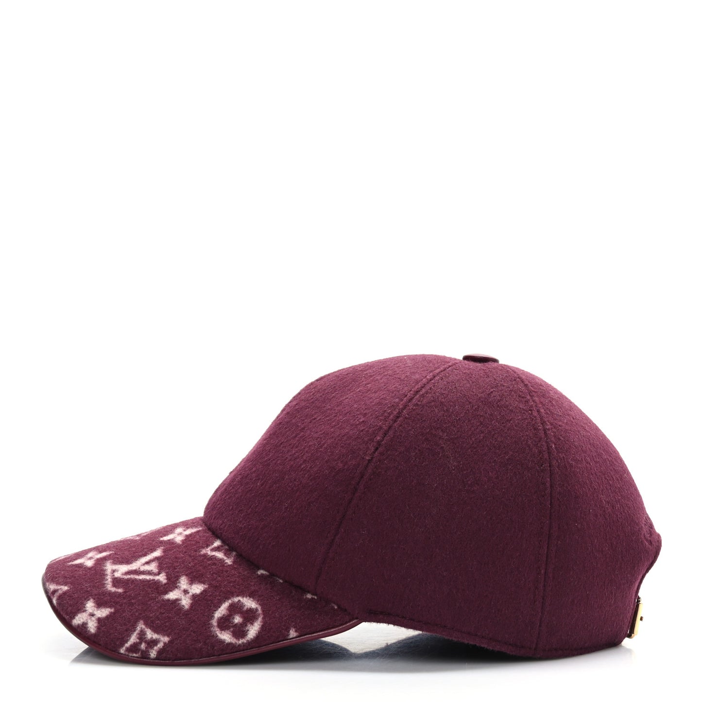 Wool Silk Monogram Endless Cap M Bordeaux