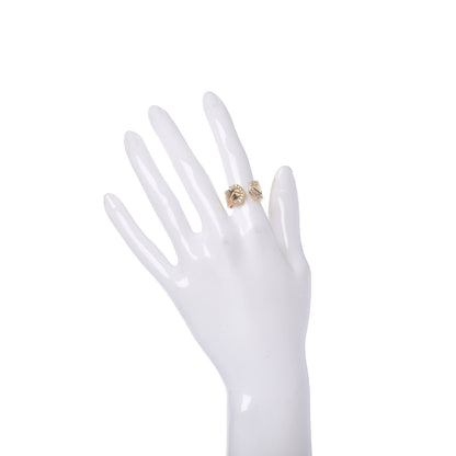 Cartier 18K Yellow Gold Diamond C De Ring 51 5.75 2 of 6