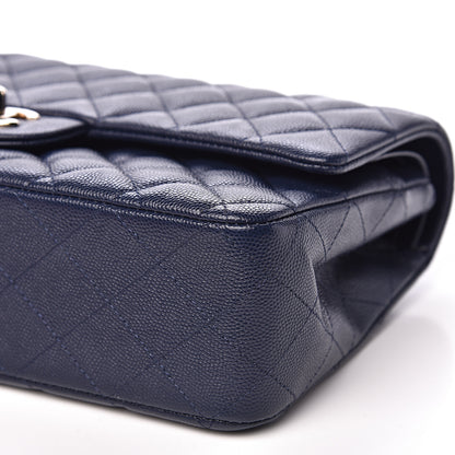 Chanel Caviar Quilted Medium Double Flap Navy 8 of 11