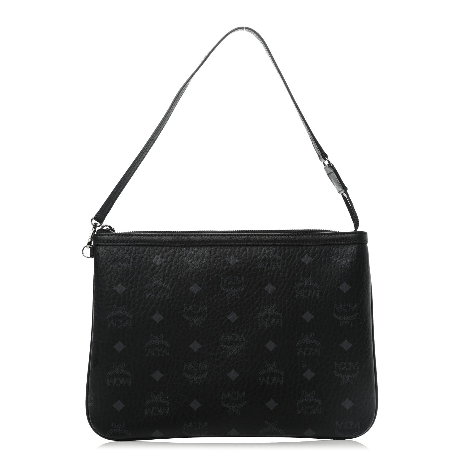 MCM Visetos Liz Shopper Tote Pouch Black 1 of 5