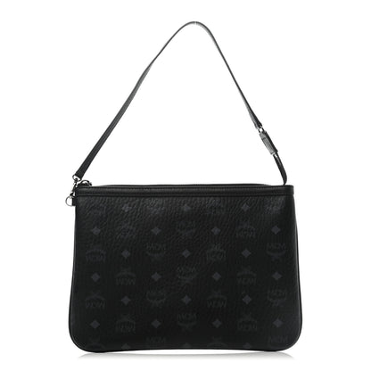 MCM Visetos Liz Shopper Tote Pouch Black 1 of 5