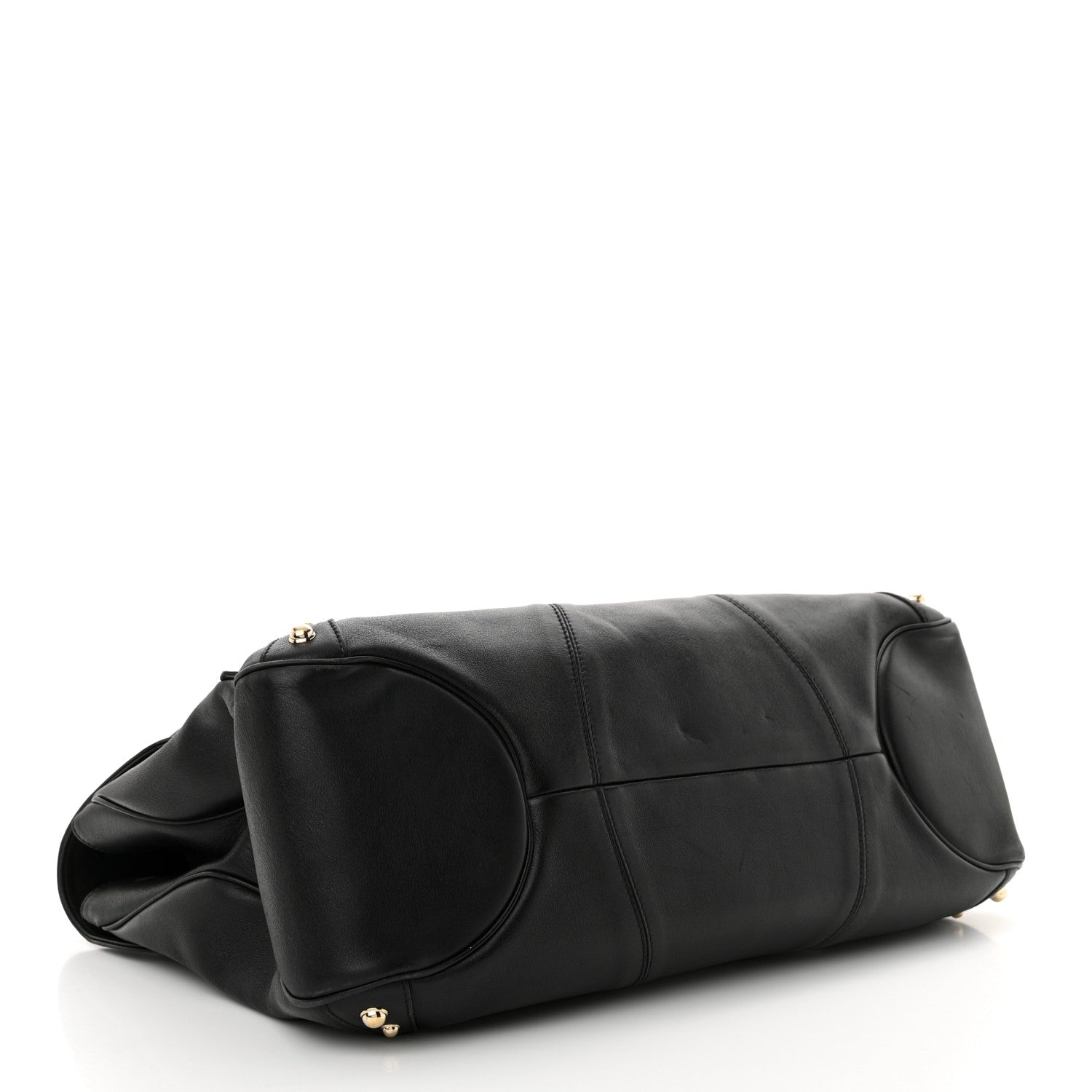 Gucci Grained Calfskin Large Horsebit Chain Flap Bag Black 4 of 16