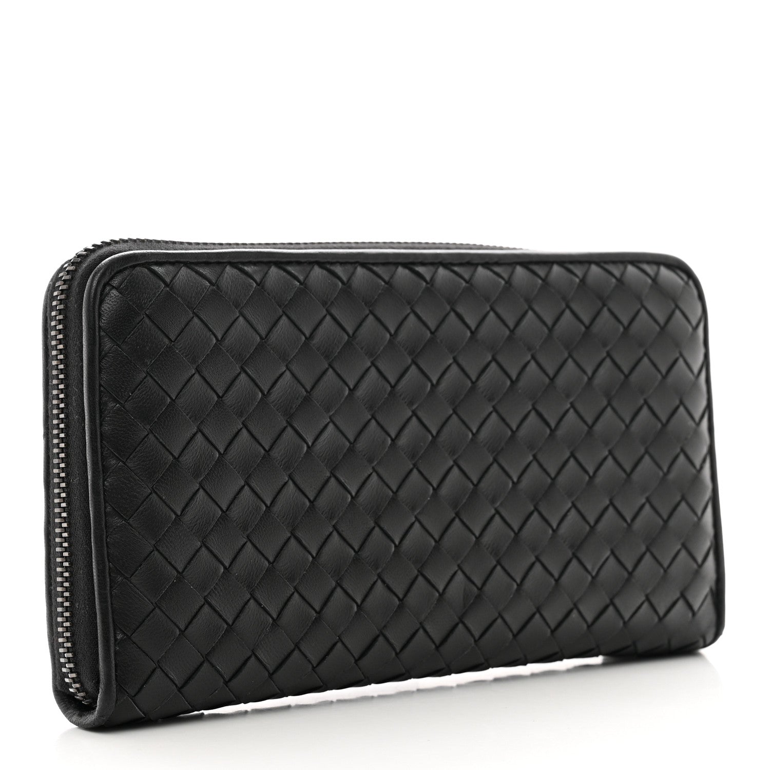 Bottega Veneta Nappa Intrecciato Zip Around Wallet Black 3 of 8