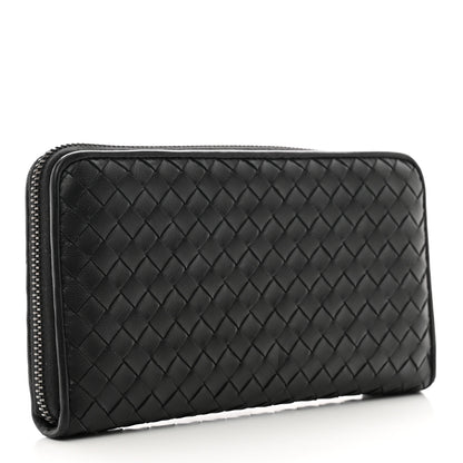 Bottega Veneta Nappa Intrecciato Zip Around Wallet Black 3 of 8