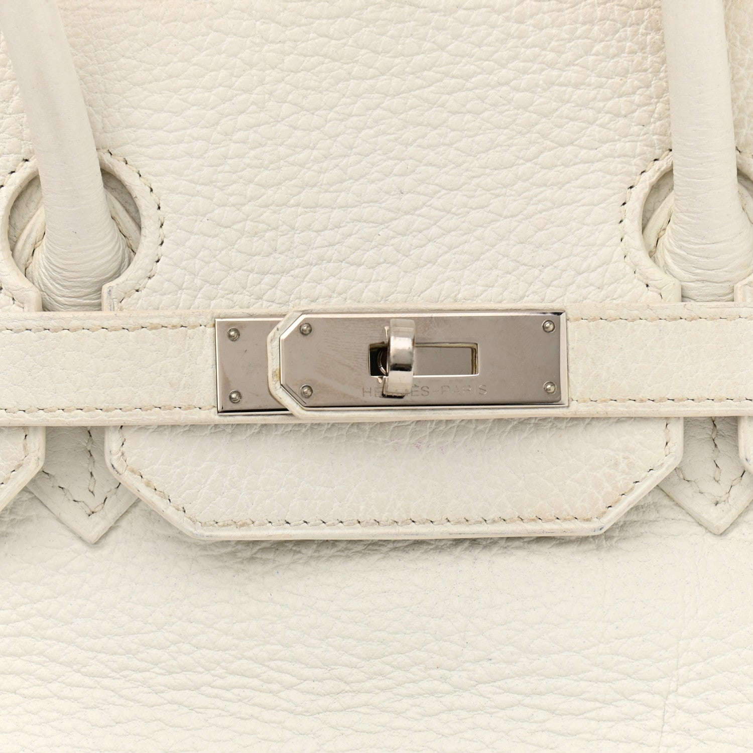 Hermes Taurillon Clemence Birkin 35 White 7 of 24