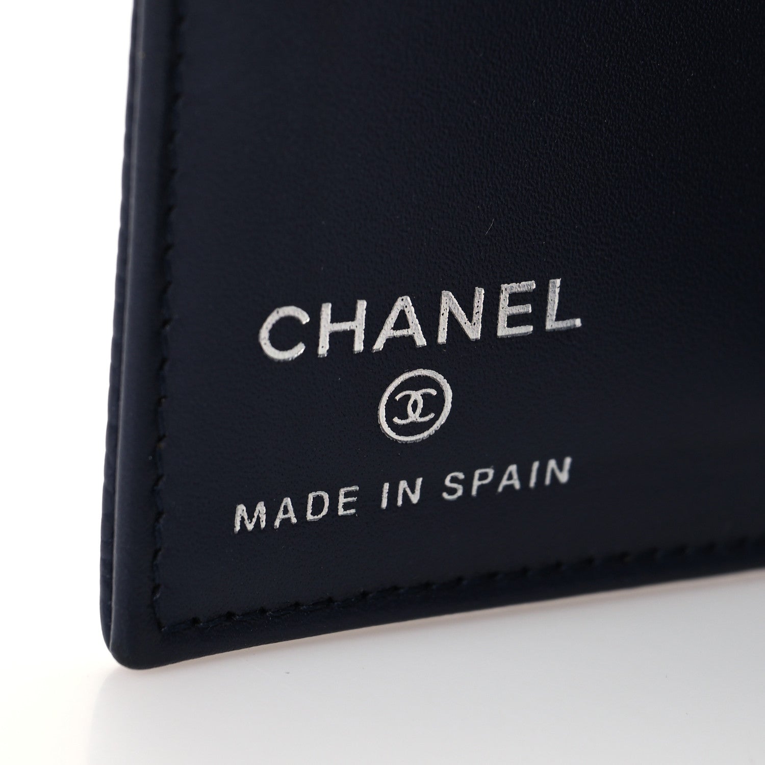 Chanel Caviar Timeless CC Timeless Card Holder Wallet Navy 6 of 6