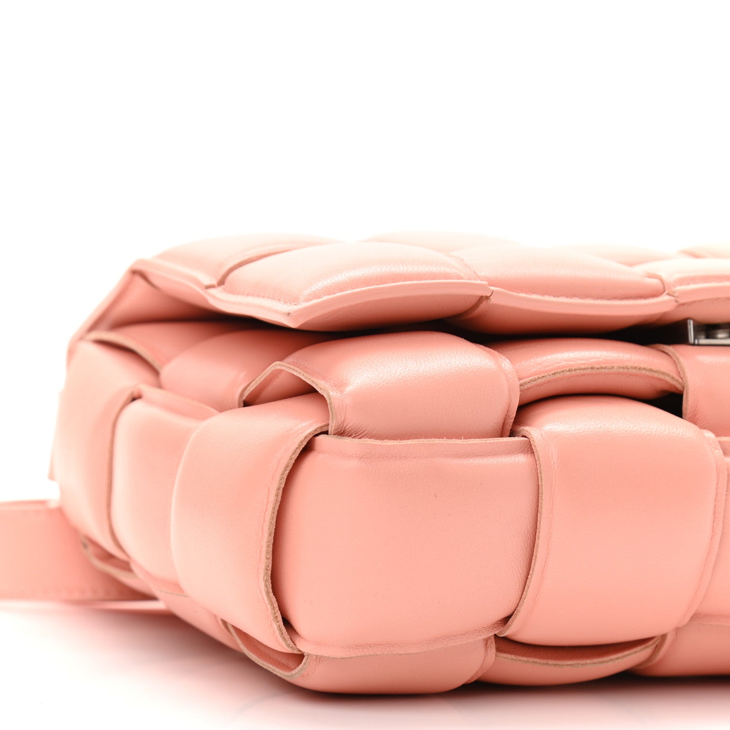 Bottega Veneta Nappa Maxi Intreccio Padded Cassette Crossbody Bag Peachy 9 of 10
