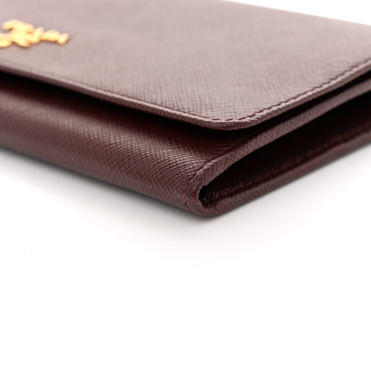 Saffiano Metal Large Chain Wallet Granato