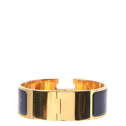 Hermes Enamel Wide Clic Clac H Bracelet PM Indigo 3 of 7