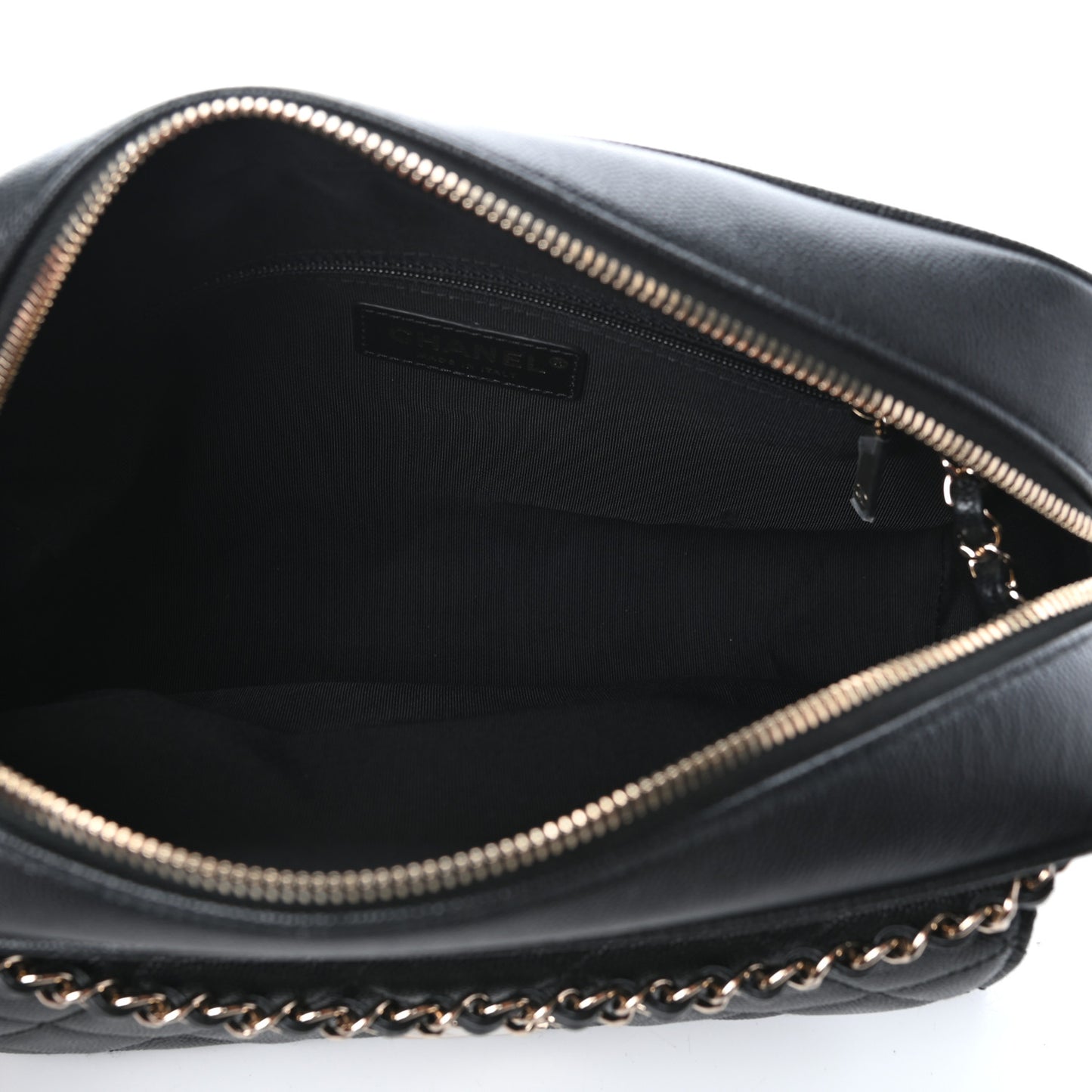 Caviar Quilted Medium In & Out Camera Case Black