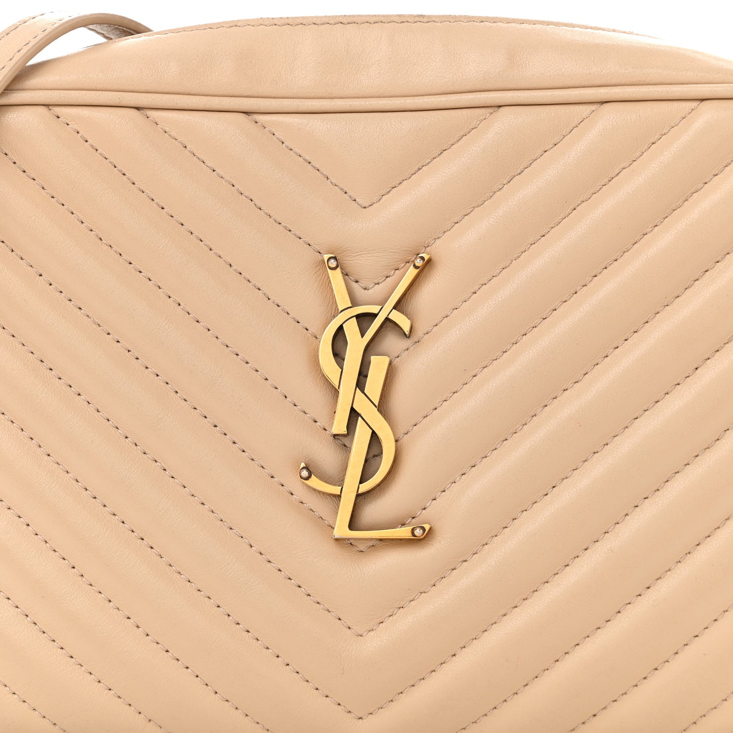Calfskin Matelasse Monogram Lou Camera Bag Dark Beige