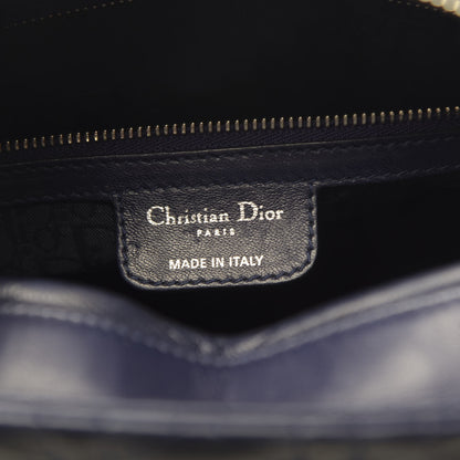 Christian Dior Lambskin Cannage Large Lady Dior Navy Blue 6 of 11