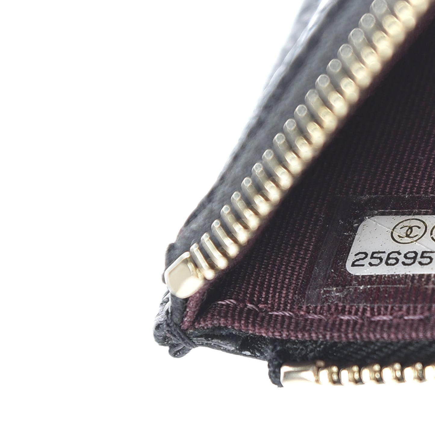 Caviar Quilted Classic Zip Pouch Black