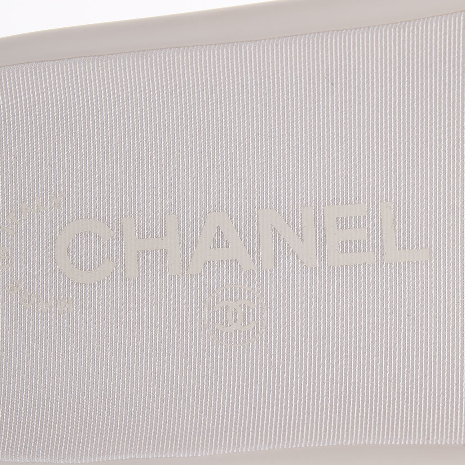 Chanel Tweed Grosgrain Camellia Mule Sandal 35 Ecru Green Ivory 8 of 10