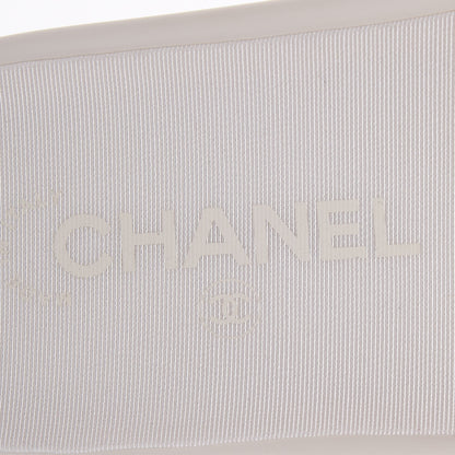 Chanel Tweed Grosgrain Camellia Mule Sandal 35 Ecru Green Ivory 8 of 10