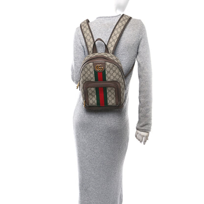 Gucci GG Supreme Monogram Calfskin Web Small Ophidia Day Backpack Beige Ebony New Acero 2 of 10