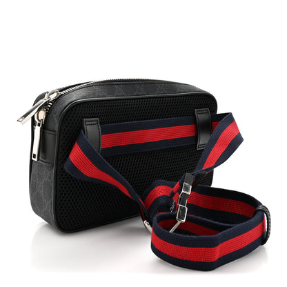 Gucci Soft GG Supreme Monogram Web Belt Bag Black Grey 3 of 10