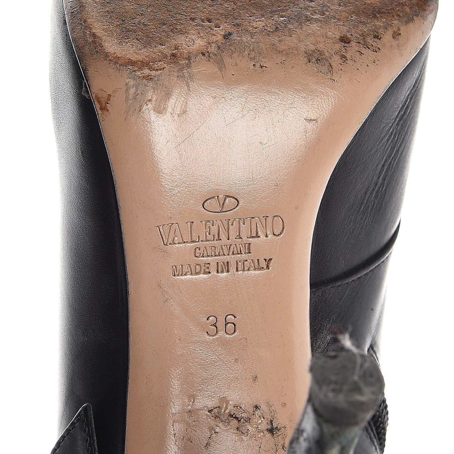 Valentino Garavani Calfskin Bow Ankle Boots 36 Black 8 of 9