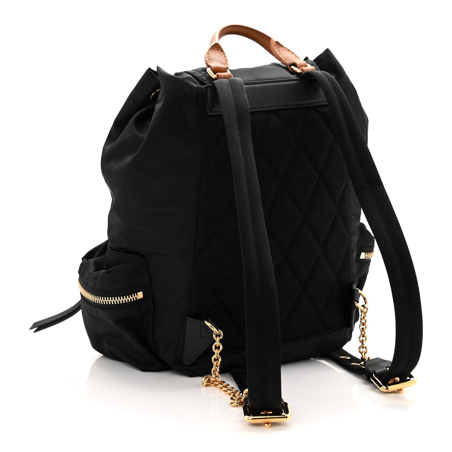 Nylon Medium Rucksack Backpack Black