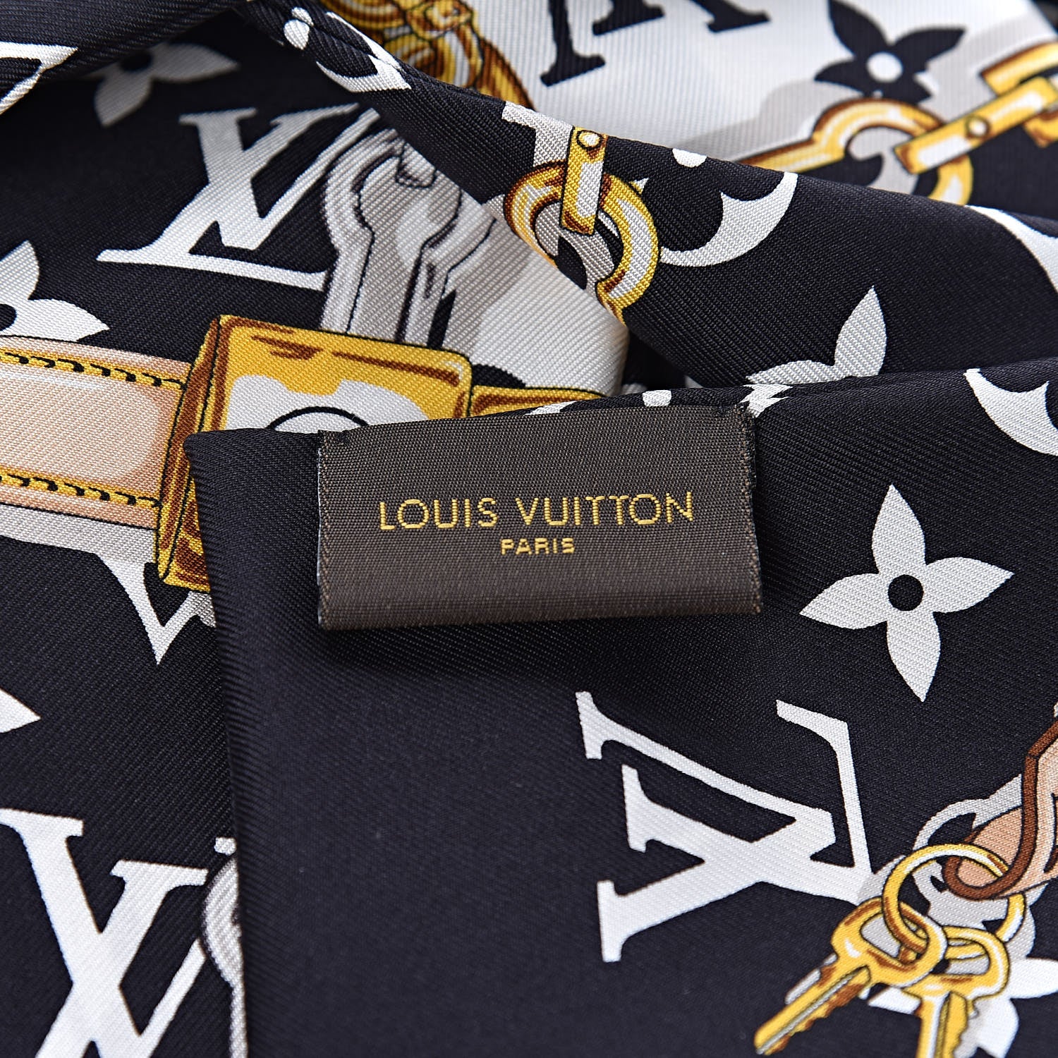 Louis Vuitton Silk Monogram Confidential Bandeau Black 3 of 3