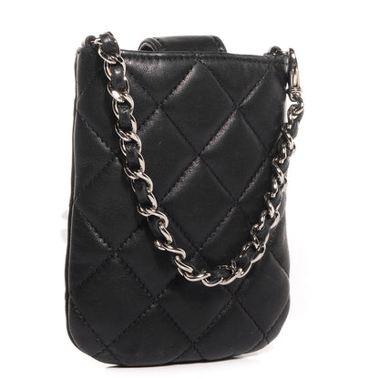 Chanel Lambskin Quilted Chain Phone Case Black 3 of 7