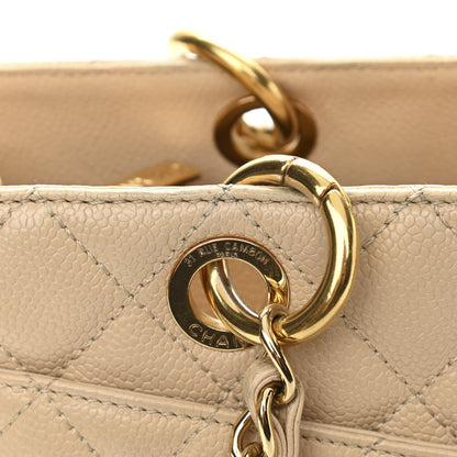 Chanel Caviar Quilted Grand Shopping Tote GST Beige Clair 11 of 15