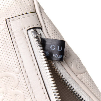 Gucci Calfskin GG Tennis Embossed Belt Bag Mystic White 7 of 11