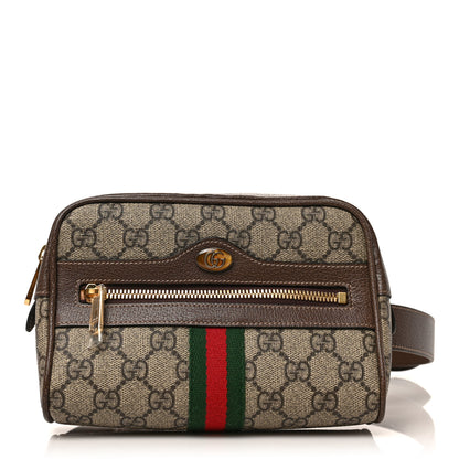 Gucci GG Supreme Monogram Web Small Ophidia Belt Bag 85 34 Dark Brown 1 of 9